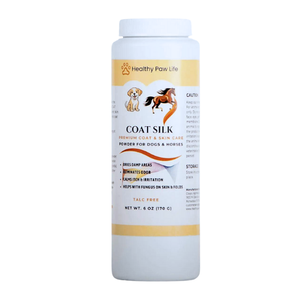 SOIE DE MANTEAU - Poudre sèche canine et équine.