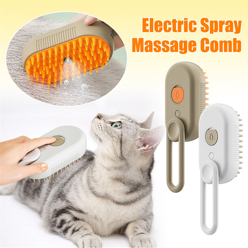 Brosse de toilettage pour chat avec vapeur