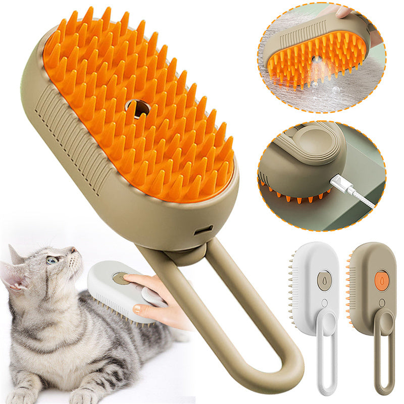 Brosse de toilettage pour chat avec vapeur