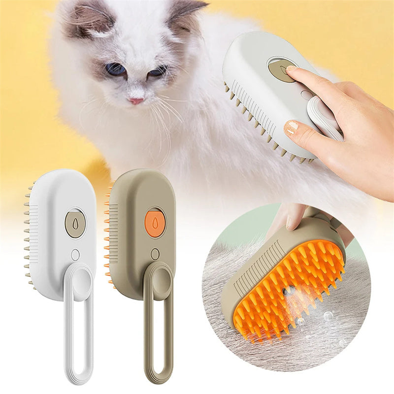 Brosse de toilettage pour chat avec vapeur
