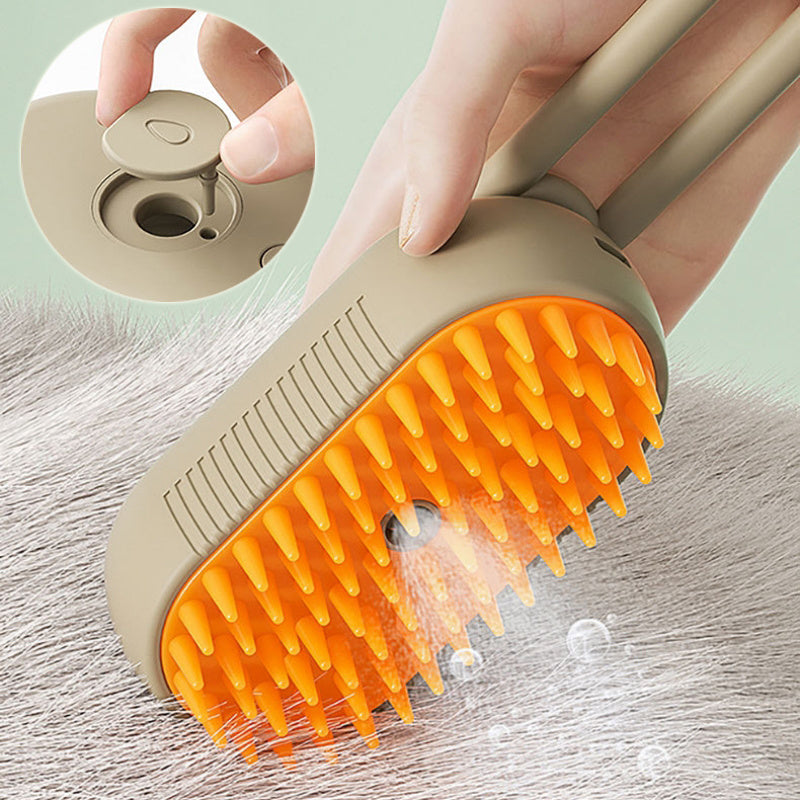 Brosse de toilettage pour chat avec vapeur