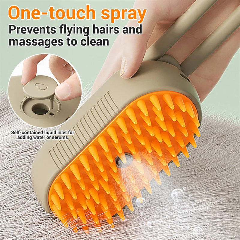 Brosse de toilettage pour chat avec vapeur