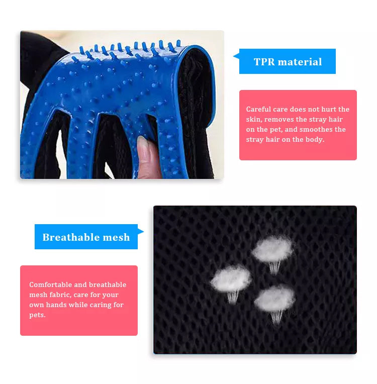 Gants de toilettage pour animaux de compagnie