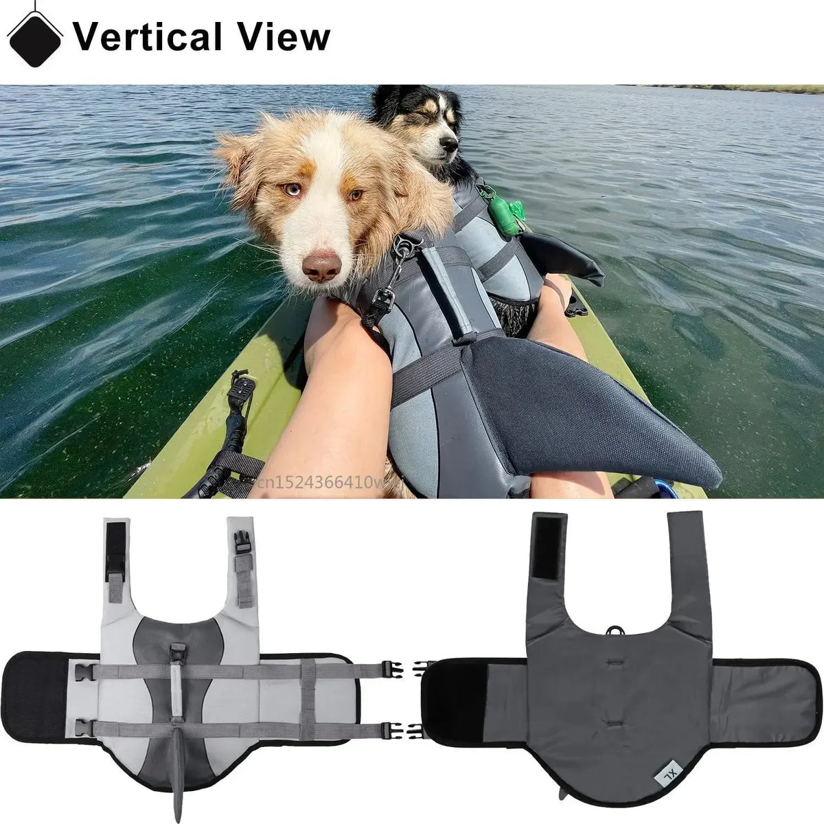 Gilet de sauvetage Shark Dog Gilet de flottabilité amélioré