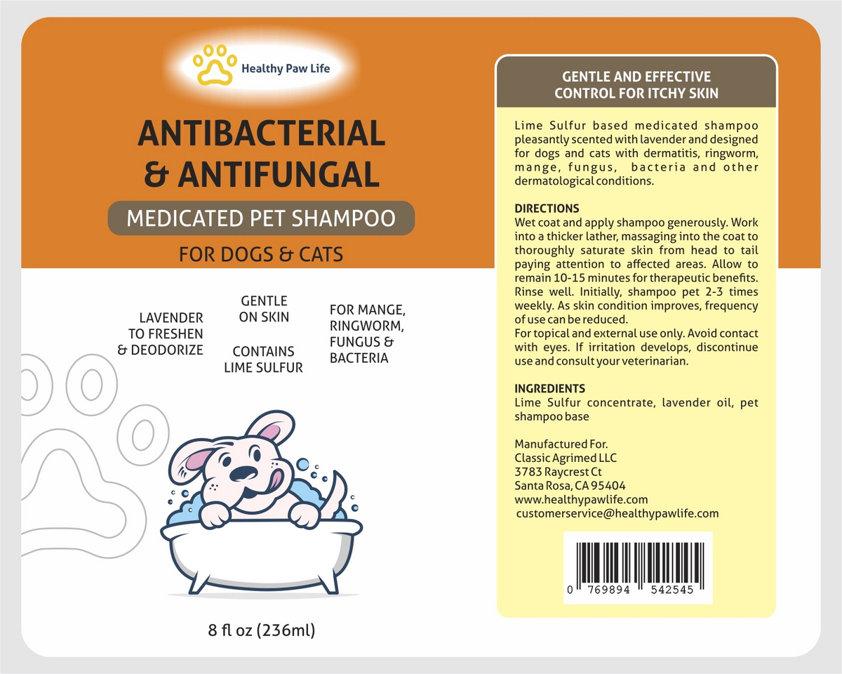 Shampooing pour animaux de compagnie au soufre de citron vert
