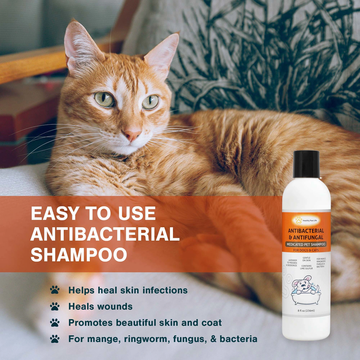Shampooing pour animaux de compagnie au soufre de citron vert